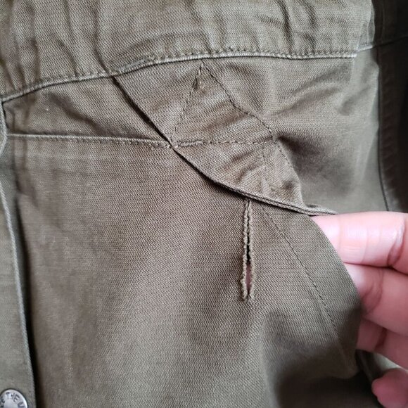 The North Face Canvas Utility Jacket Army Green Hooded Full Zip Sz Women's Small - Picture 12 of 12